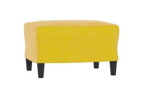Gele Fluwelen Voetenbank 60x50x41 cm - 40% Korting