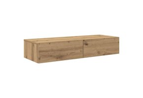 vidaXL Wandschap met lades 100cm - Artisanaal Eiken met 62% korting