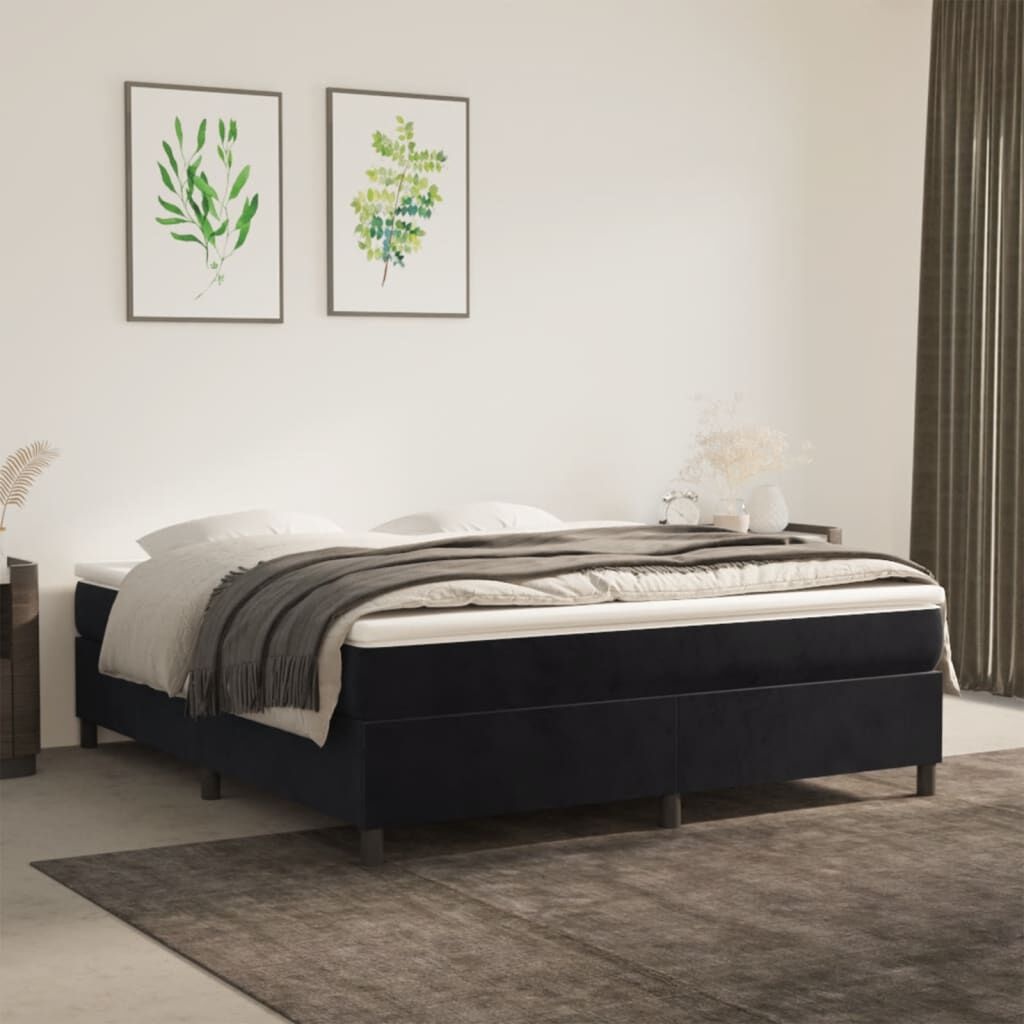 Zwart Fluweel Bedframe 160x200 cm - 35% Korting