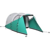 Outsunny Tunneltent, campingtent voor 5 personen, familietent met 2 kamers, draagtas, 3000 mm waterafstotend, groepstent, voor tuin, camping