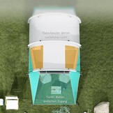 Outsunny Tunneltent, campingtent voor 5 personen, familietent met 2 kamers, draagtas, 3000 mm waterafstotend, groepstent, voor tuin, camping