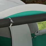 Outsunny Tunneltent, campingtent voor 5 personen, familietent met 2 kamers, draagtas, 3000 mm waterafstotend, groepstent, voor tuin, camping