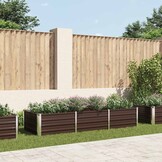 vidaXL Plantenbak verhoogd 240x80x45 cm gegalvaniseerd staal bruin