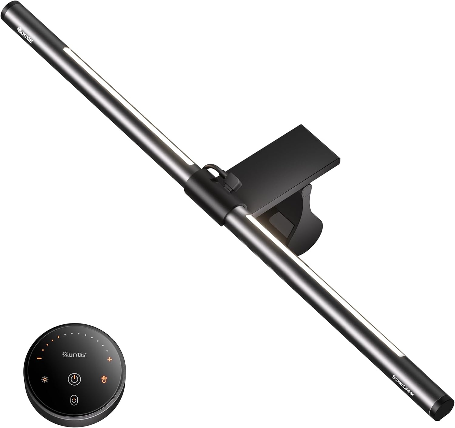 Quntis Monitor Lamp 51cm Zwart met Achtergrondverlichting en Afstandsbediening