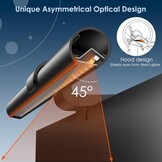 Quntis Monitor Lamp 51cm Zwart met Achtergrondverlichting en Afstandsbediening