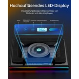 Laptop koelpad met krachtige turboventilator RGB laptop koeler radiator met traploos regelbare snelheid touch-bediening LCD-scherm 3-poorts USB afdichtingsschuim van laptops 38-48 cm