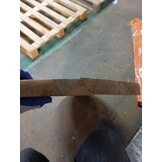 vidaXL Tafelblad ovaal 120x50x2,5 cm massief ruw mangohout