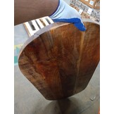 vidaXL Tafelblad ovaal 120x50x2,5 cm massief ruw mangohout