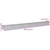 vidaXL Plantenbak verhoogd 580x50x36 cm cortenstaal