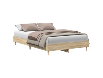 vidaXL Bedframe zonder matras 120x200cm spaanplaat sonoma eikenkleurig