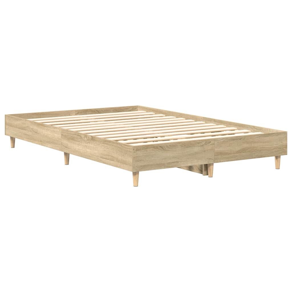 vidaXL Bedframe zonder matras 120x200cm spaanplaat sonoma eikenkleurig