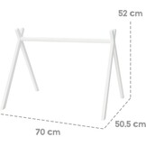 roba Montessori Speeltrapeze voor baby's - Wit gelakt hout - 52 x 70 x 50,5 cm