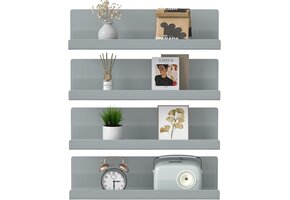 Drijvende Wandplanken Set van 4 Grijs - 44% Korting!