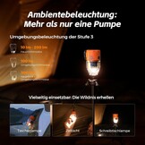 FLEXTAILGEAR MAX Pump 3 draagbare luchtpomp, 5,0 kPa, verlichting, USB-opladen voor het opblazen en legen van zwemhulpen, luchtbedden en zwemringen, vacuümopbergzak