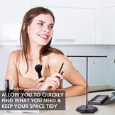 Sieraden Organizer Standaard, T-Bar Halsketting Display Standaard Oorbellen Houder Metaal hangende Hanger Rek met Marmer Patroon Dienblad, Sieraden Display Standaard voor Armbanden Ringen Horloges