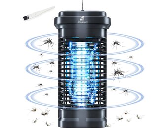Homesuit Vliegenval, elektrische insectenverdelger, muggenlamp, muggenafweer, outdoor, 20 W, 4000 V, elektrische muggenzapper, effectief voor het verminderen van vliegende insecten voor binnen