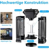 Homesuit Vliegenval, elektrische insectenverdelger, muggenlamp, muggenafweer, outdoor, 20 W, 4000 V, elektrische muggenzapper, effectief voor het verminderen van vliegende insecten voor binnen