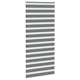vidaXL Zebra rolgordijn 100x230 cm stofbreedte 95,9 cm donkergrijs