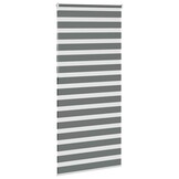 vidaXL Zebra rolgordijn 100x230 cm stofbreedte 95,9 cm donkergrijs