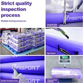 FBSPORT Airtrack Mat, 20 cm hoog, koolstofvezel, tumbling-mat, lengte 3 m, opblaasbare gymnastiekmat, trainingsmat voor oefeningen, tumbling