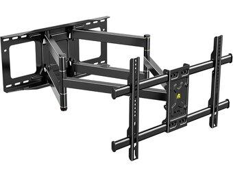 FORGING MOUNT TV muurbeugel beugel met 6 sterke armen draaibare kantelbare volledige beweging dubbel scharnier televisiebeugel voor 50-90 inch flat/curve televisie tot 75 kg, max. VESA 600 x 400 mm