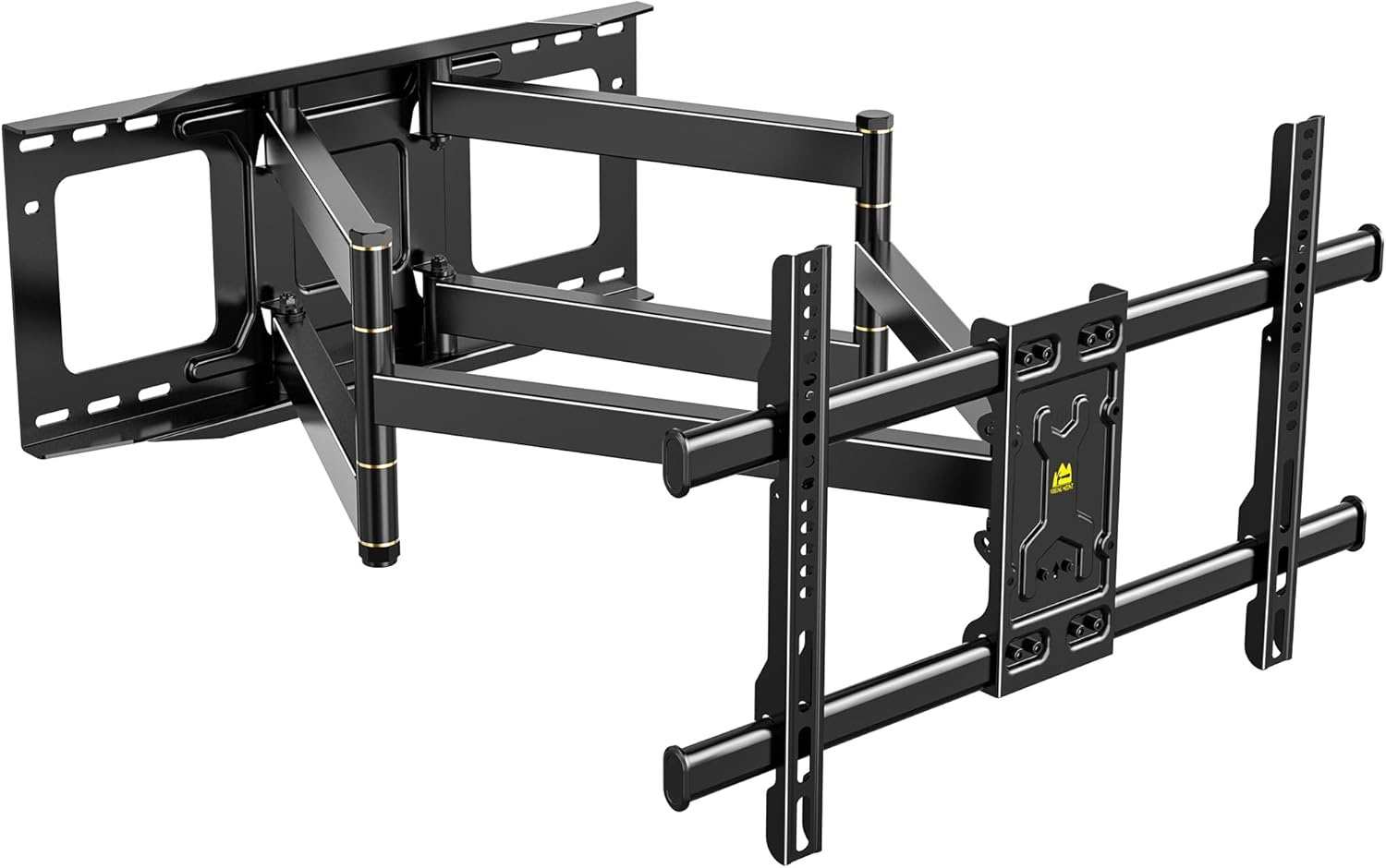 FORGING MOUNT TV muurbeugel beugel met 6 sterke armen draaibare kantelbare volledige beweging dubbel scharnier televisiebeugel voor 50-90 inch flat/curve televisie tot 75 kg, max. VESA 600 x 400 mm