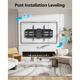 FORGING MOUNT TV muurbeugel beugel met 6 sterke armen draaibare kantelbare volledige beweging dubbel scharnier televisiebeugel voor 50-90 inch flat/curve televisie tot 75 kg, max. VESA 600 x 400 mm