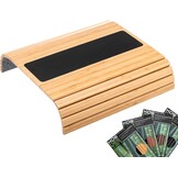 Bamboe dienblad tafel voor over de Armleuning van bank of stoel, met Anti-Slip.De Natuurlijke Kleur Past Goed in elk Interieur. (Zwart)