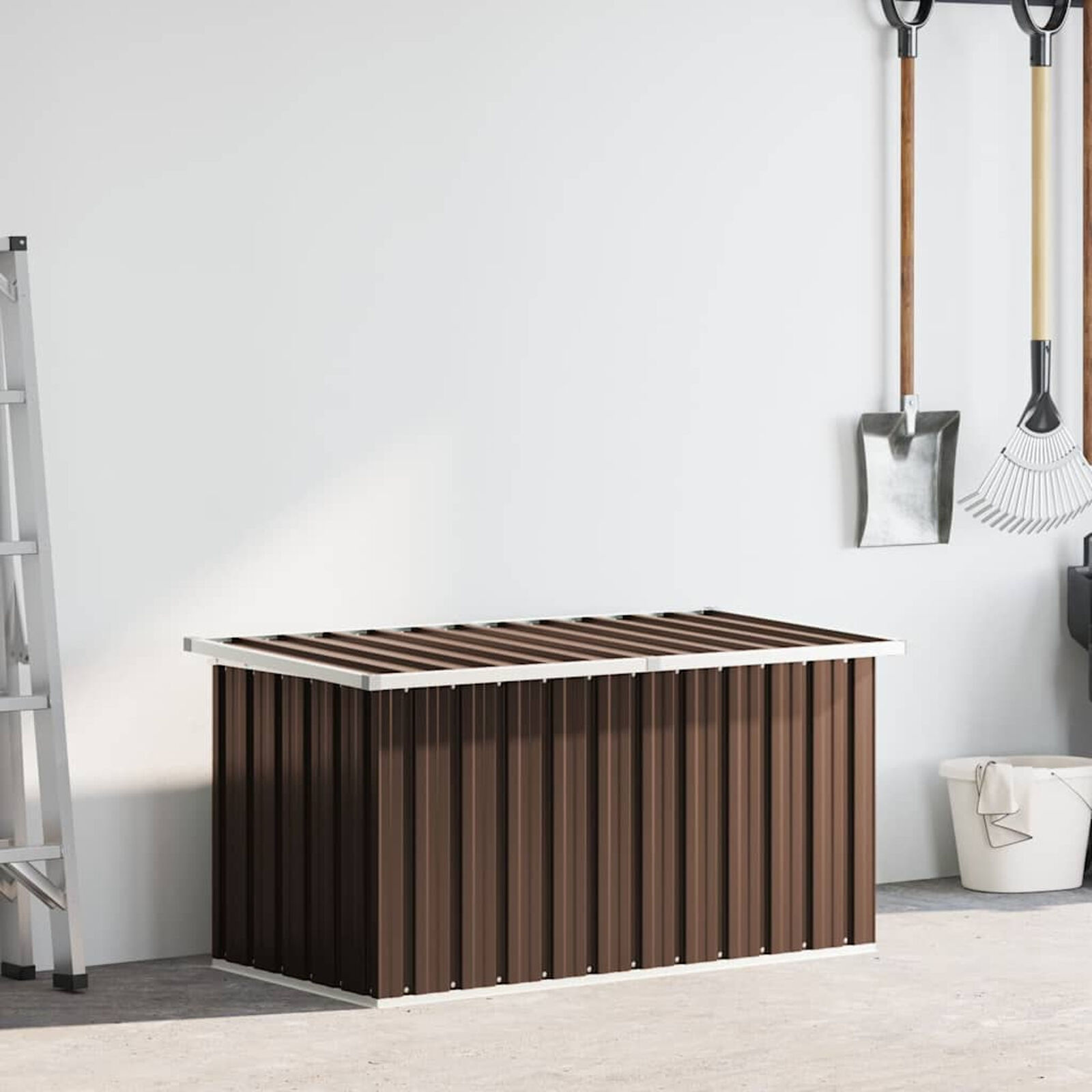 vidaXL Tuinbox 129x67x65 cm bruin