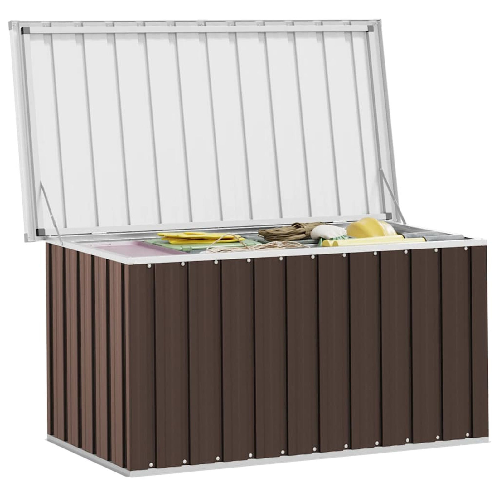 vidaXL Tuinbox 129x67x65 cm bruin