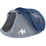 Pop-up tent voor 3-4 personen, werptent met groot dakraam, automatische strandtent, voor 4 personen, waterdichte strandtent, festivaltent, snel op te bouwtent voor outdoor, camping, picknick,