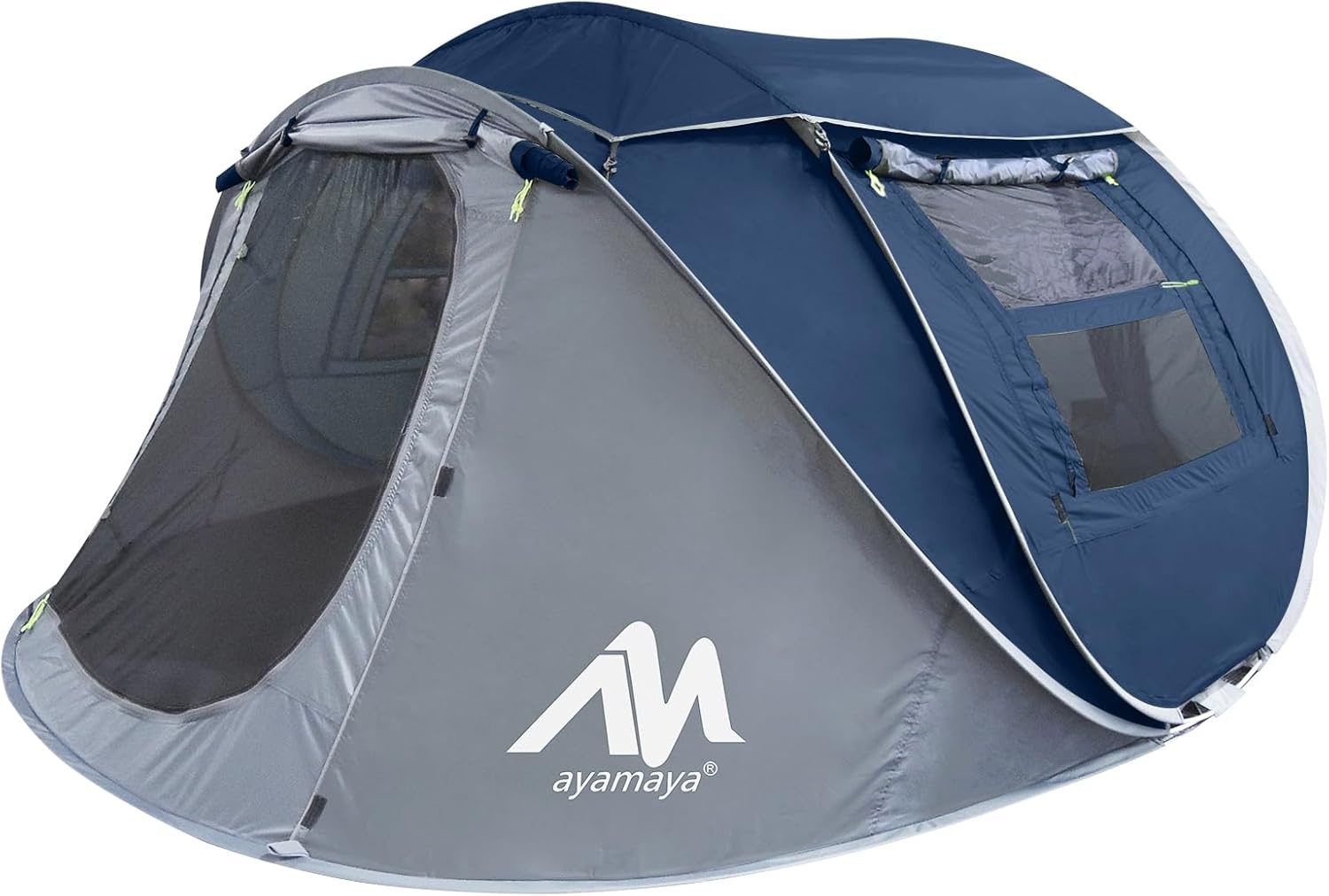 Pop-up tent voor 3-4 personen, werptent met groot dakraam, automatische strandtent, voor 4 personen, waterdichte strandtent, festivaltent, snel op te bouwtent voor outdoor, camping, picknick,