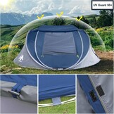 Pop-up tent voor 3-4 personen, werptent met groot dakraam, automatische strandtent, voor 4 personen, waterdichte strandtent, festivaltent, snel op te bouwtent voor outdoor, camping, picknick,