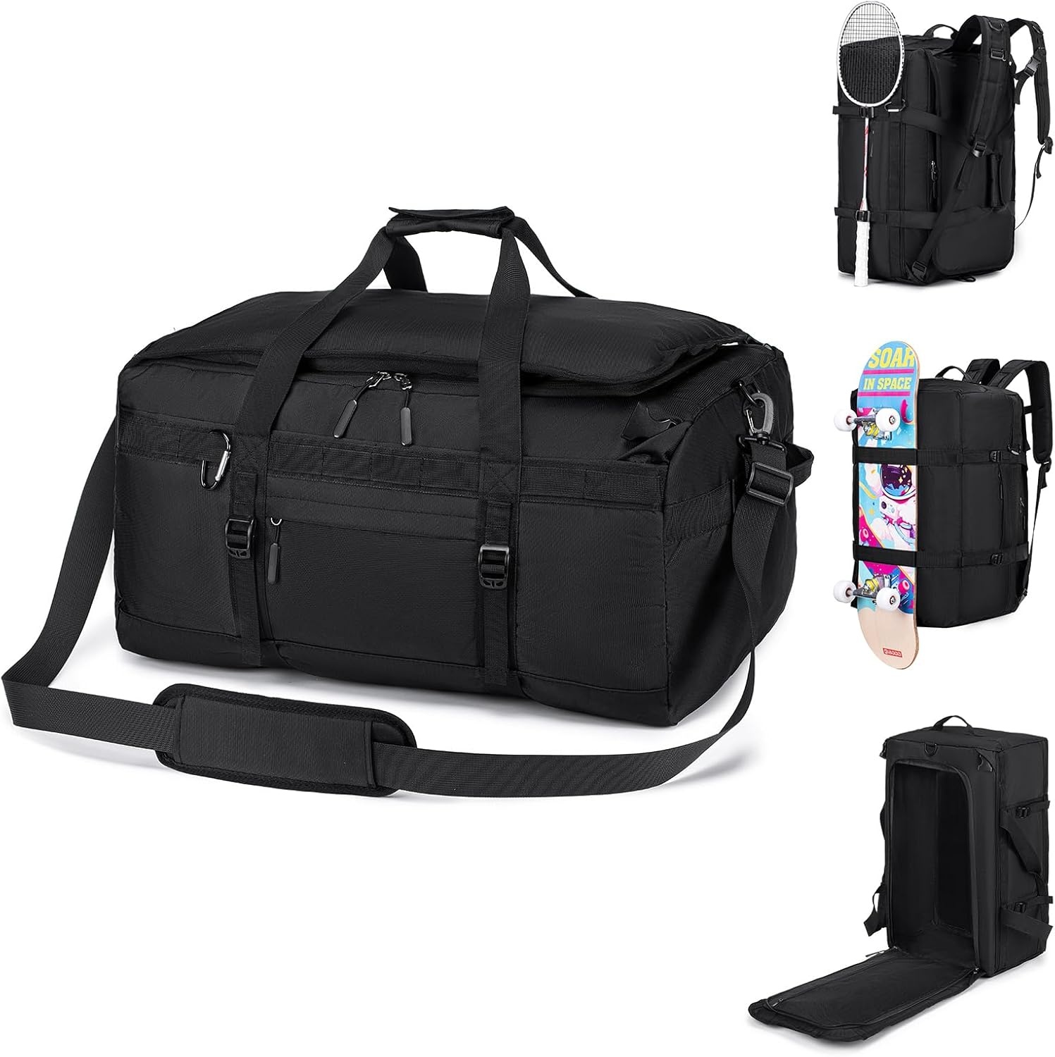 55x35x25cm KLM Draag Bagage Tas Voor Vliegtuig 3 IN 1 Reistas Waterdichte Oxford Reisrugzak Cabinetas 50L Draag op Bagage Weekender Rugzak Koffer Met Natte Tas Voor Reizen