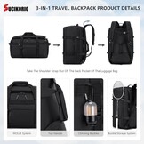 55x35x25cm KLM Draag Bagage Tas Voor Vliegtuig 3 IN 1 Reistas Waterdichte Oxford Reisrugzak Cabinetas 50L Draag op Bagage Weekender Rugzak Koffer Met Natte Tas Voor Reizen