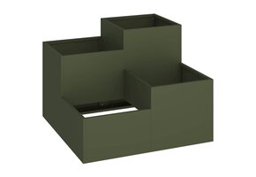 Olijfgroene Stalen Bloempot (80x80x60cm) met 47% Korting