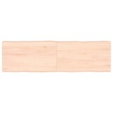 vidaXL Tafelblad natuurlijke rand 140x40x(2-6) cm massief eikenhout