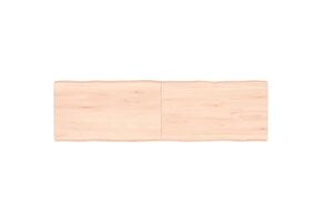 vidaXL Tafelblad natuurlijke rand 140x40x(2-6) cm massief eikenhout