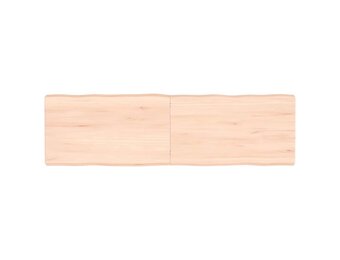 vidaXL Tafelblad natuurlijke rand 140x40x(2-6) cm massief eikenhout
