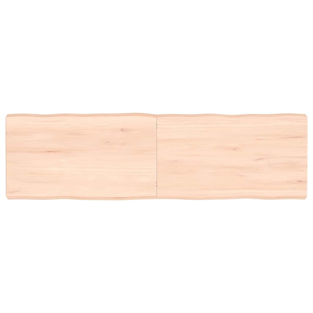 vidaXL Tafelblad natuurlijke rand 140x40x(2-6) cm massief eikenhout
