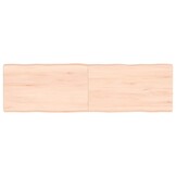 vidaXL Tafelblad natuurlijke rand 140x40x(2-6) cm massief eikenhout