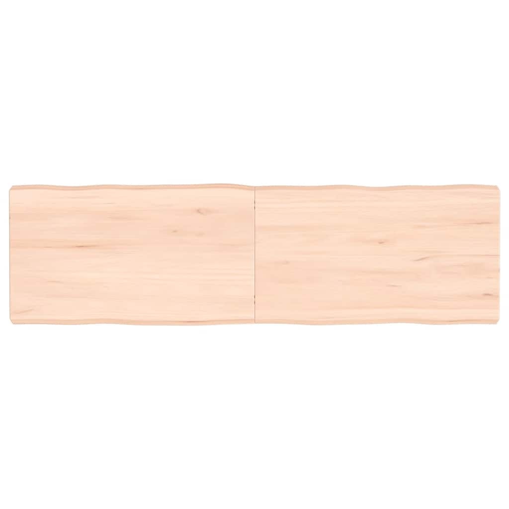 vidaXL Tafelblad natuurlijke rand 140x40x(2-6) cm massief eikenhout