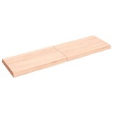 vidaXL Tafelblad natuurlijke rand 140x40x(2-6) cm massief eikenhout