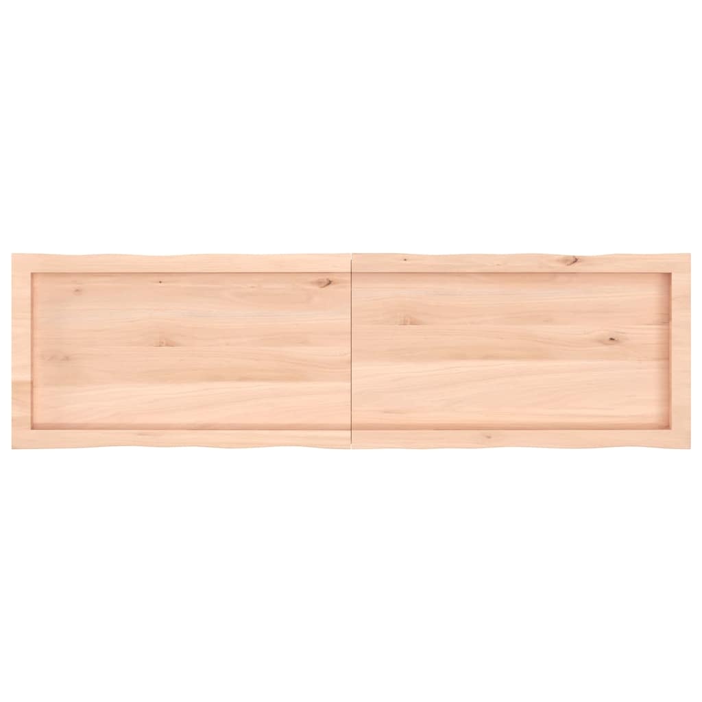 vidaXL Tafelblad natuurlijke rand 140x40x(2-6) cm massief eikenhout