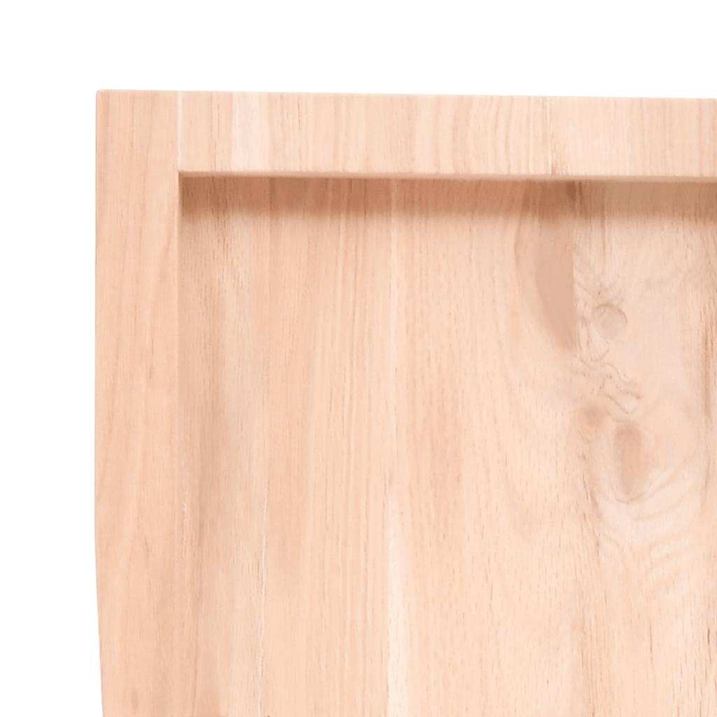 vidaXL Tafelblad natuurlijke rand 140x40x(2-6) cm massief eikenhout