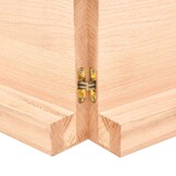 vidaXL Tafelblad natuurlijke rand 140x40x(2-6) cm massief eikenhout