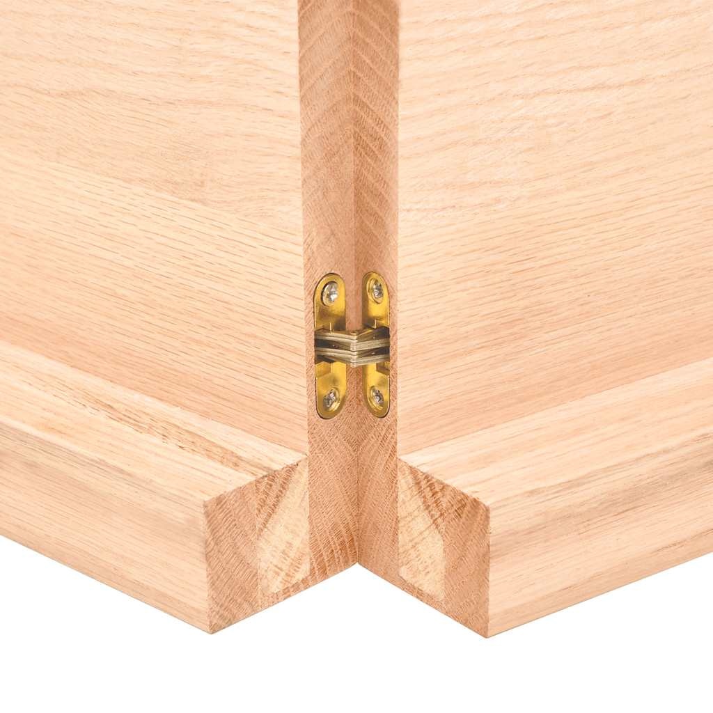 vidaXL Tafelblad natuurlijke rand 140x40x(2-6) cm massief eikenhout