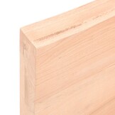 vidaXL Tafelblad natuurlijke rand 140x40x(2-6) cm massief eikenhout