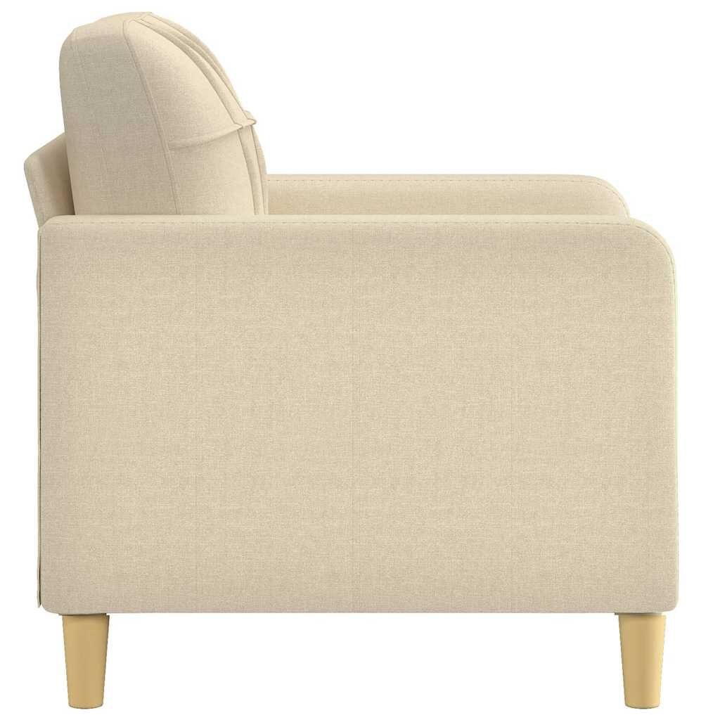 vidaXL Fauteuil 60 cm stof crèmekleurig
