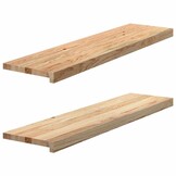 2x Massief Eikenhouten Vensterbanken 100x30cm - Onbehandeld (34% Korting)